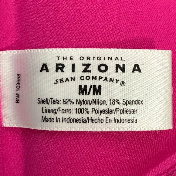 Arizona Bikini‎ Top Womens M Pink Push Up Padded Triangle Halter Wrap Ties Swim - Picture 3 of 6